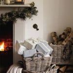 christmas gifts & fireplace