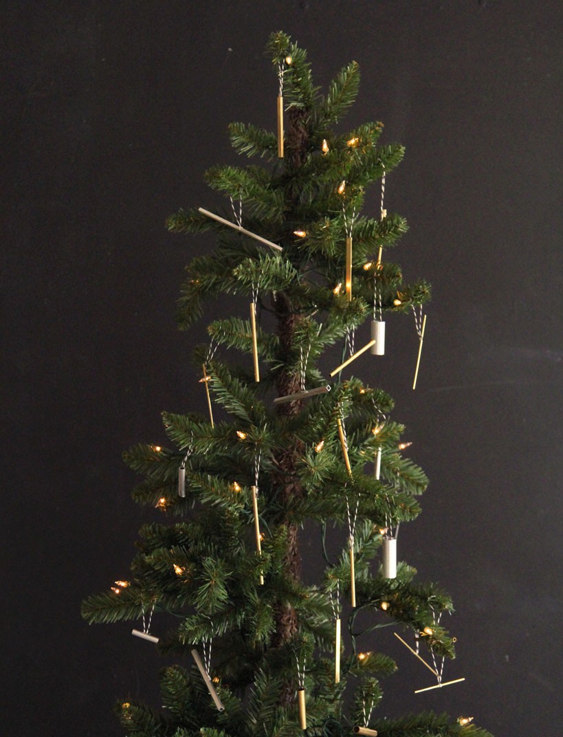 DIY mixed metal christmas tree ornaments