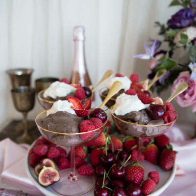 Dark Chocolate Mousse with Berries recipe