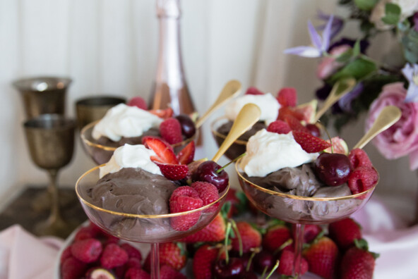 Dark Chocolate Mousse with Berries recipe