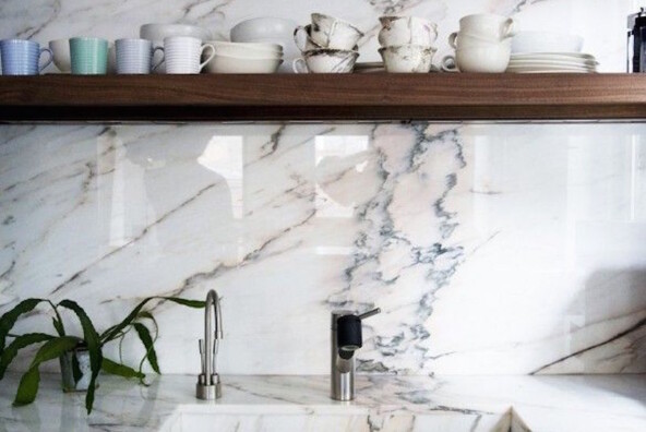 marble backsplash