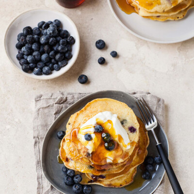 Blueberry Ricotta Pancakes