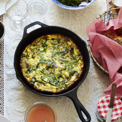 Pesto & Goat Cheese Frittata Recipe