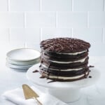 Black and White Pancake Cake