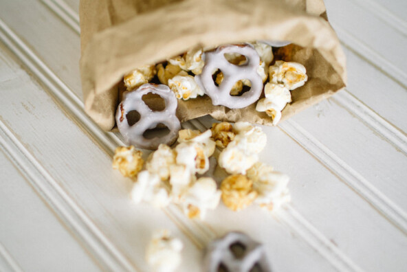 Yogurt-Covered Pretzels & Caramel Popcorn