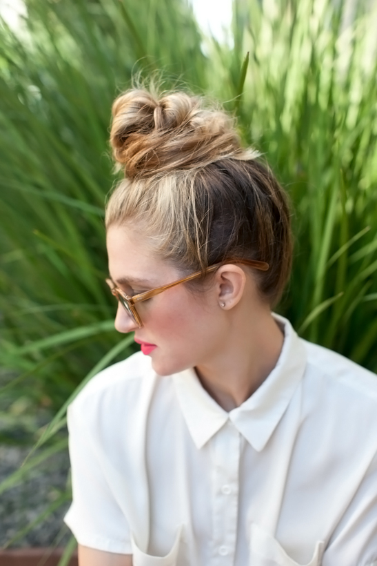 The Perfectly Messy Top Knot Tutorial | Camille Styles