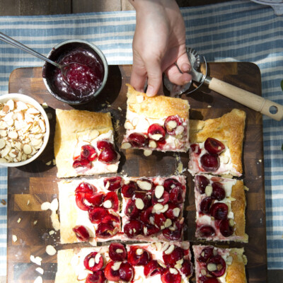 cherry almond tart