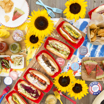 build your own hot dog spread