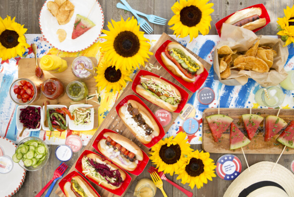 build your own hot dog spread