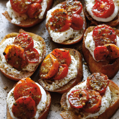 Recipe for Za'atar Roasted Tomatoes Crostini