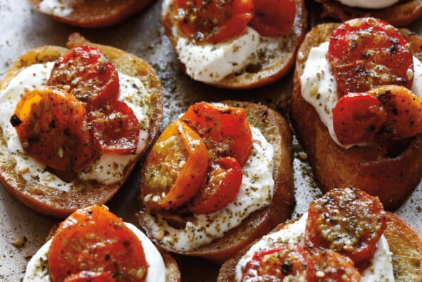 Recipe for Za'atar Roasted Tomatoes Crostini