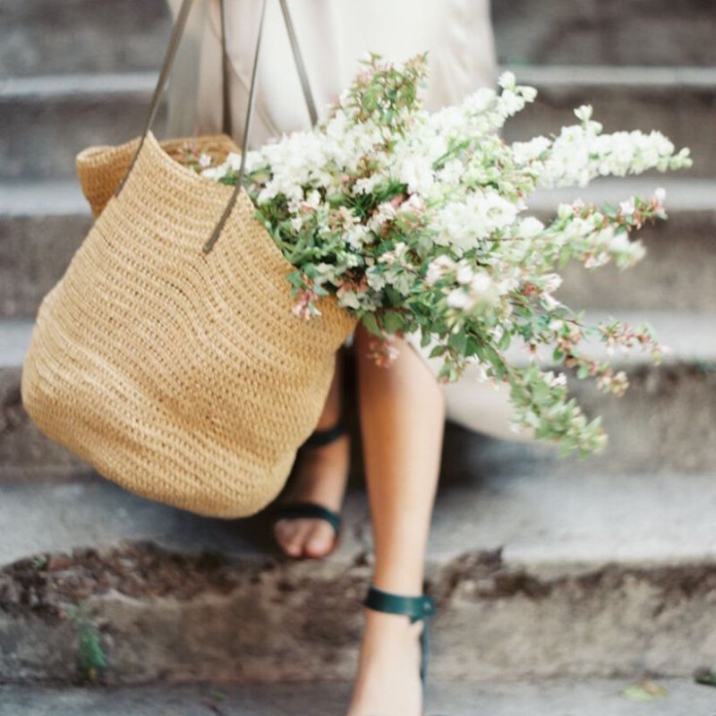 flowers & market bag