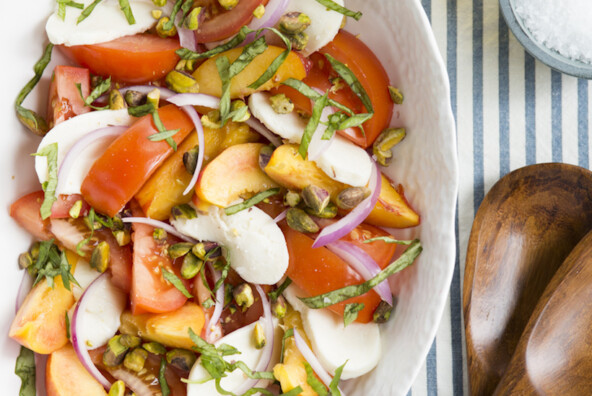 Nectarine, Tomato and Mozzarella Salad