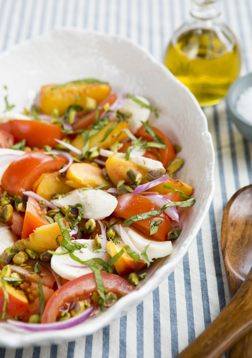 Nectarine, Tomato and Mozzarella Salad