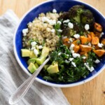sweet potato, avocado, and quinoa bowl