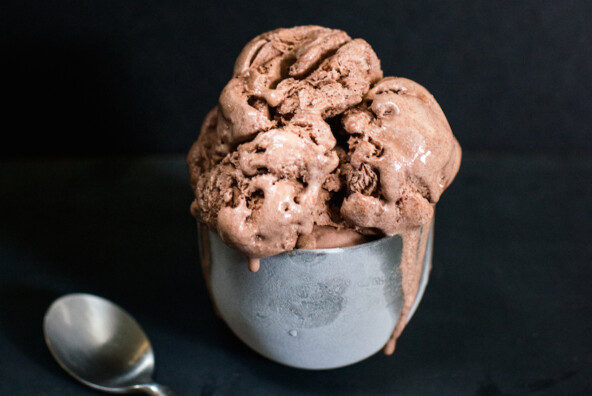 dark chocolate and coffee ice cream