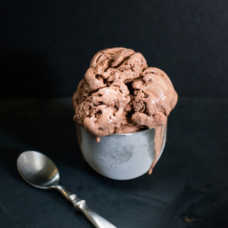 dark chocolate and coffee ice cream