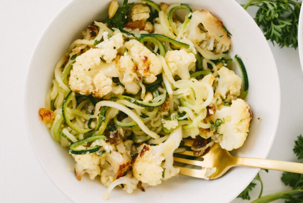 Sicilian-Style Zucchini Spaghetti