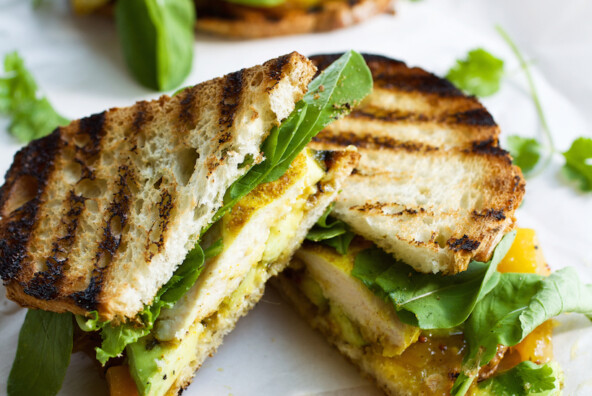 Curried Chicken & Avocado Sandwich with Mango Chutney