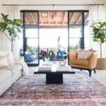 exotic rug / living room makeover / Camille Styles home