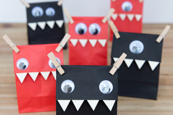 DIY Halloween Monster Favor Bags