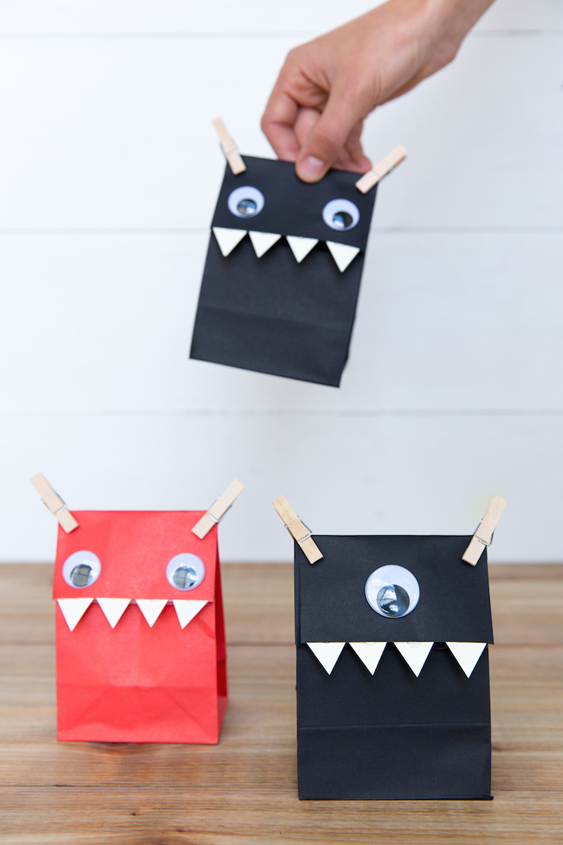 DIY Halloween Monster Favor Bags