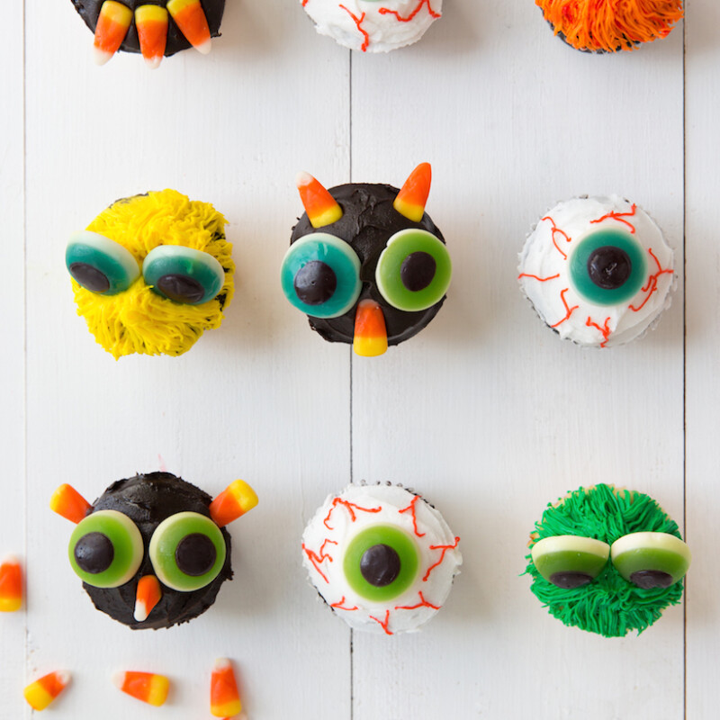 DIY Halloween Monster Cupcakes