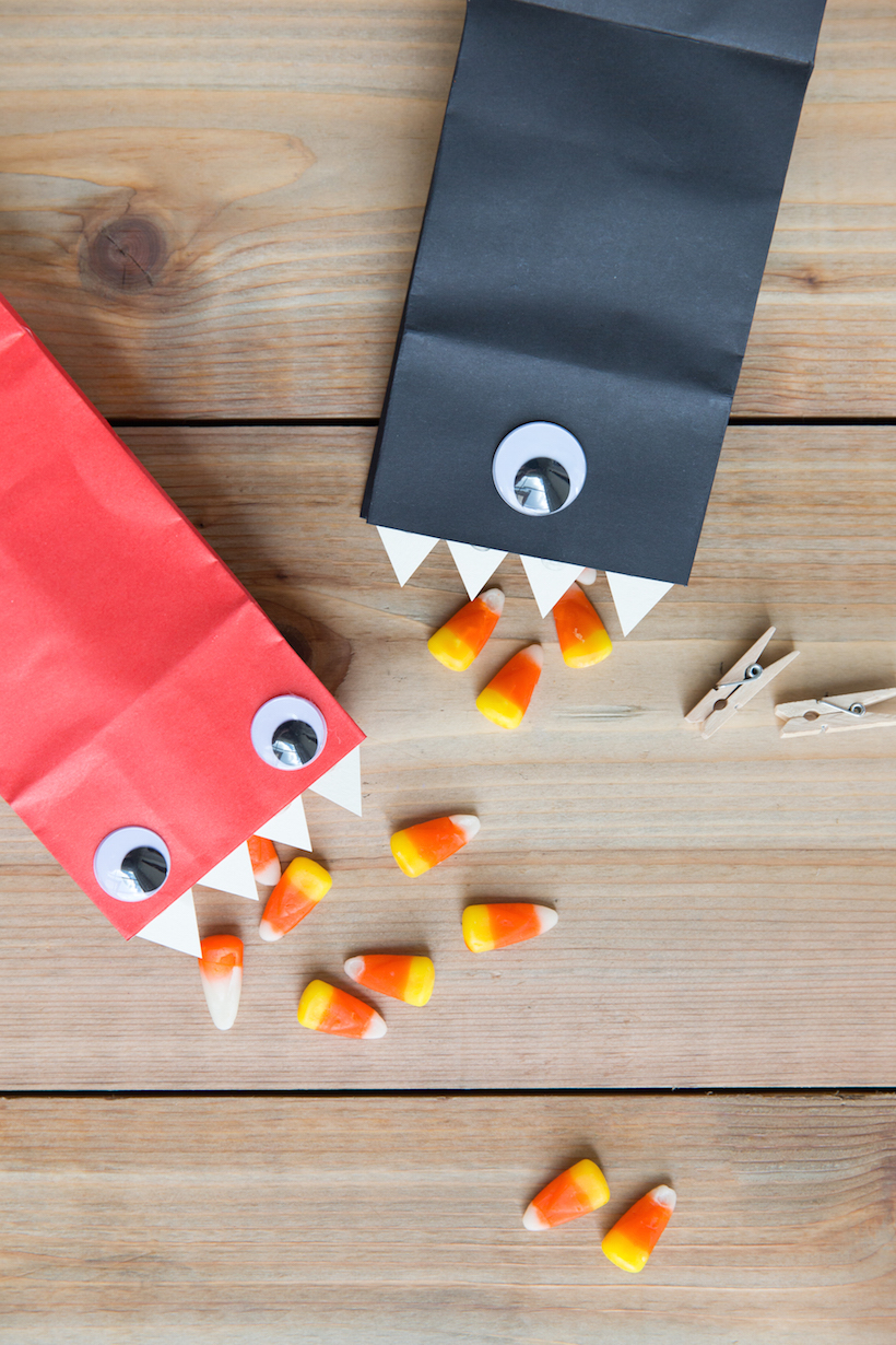 DIY Halloween Monster Favor Bags