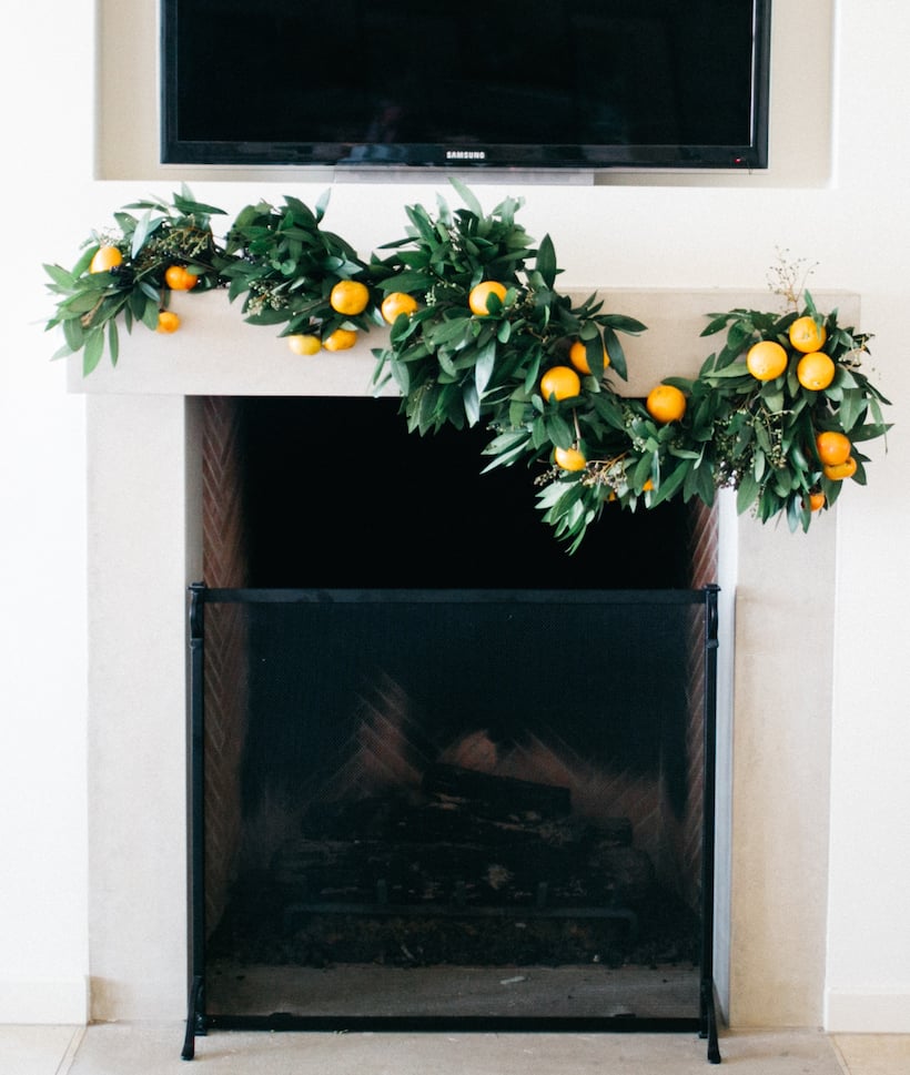 how to make a bay laurel and persimmon garland for fall