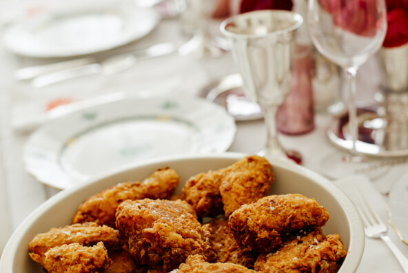 Skillet-Fried Chicken | Laura Vinroot Poole shares her holiday secrets.