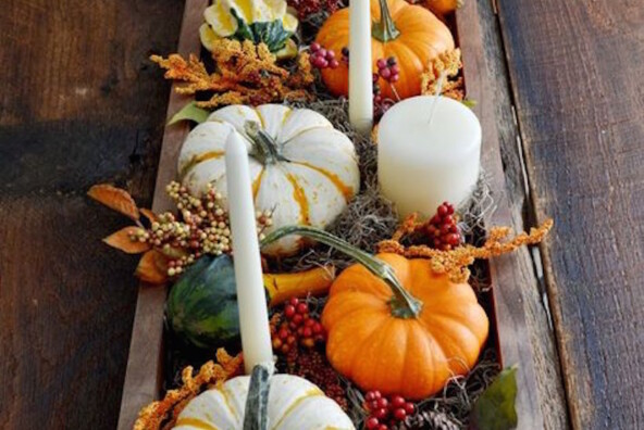 thanksgiving pumpkin centerpiece