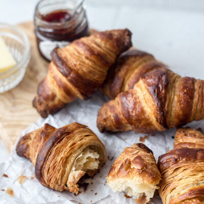 freshly baked croissants