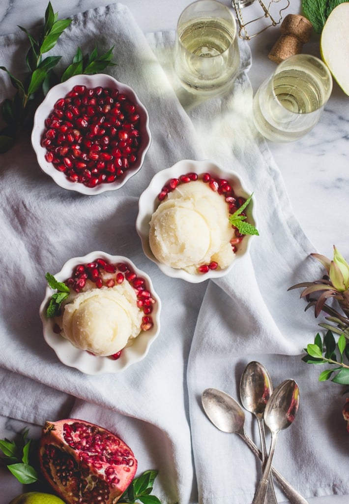 Pear and Prosecco Sorbet