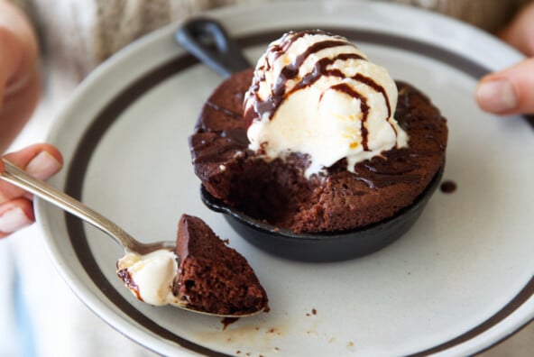 Espresso Chocolate Chunk Skillet Brownies