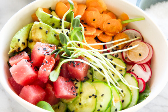 Ahi Tuna Poke Bowl - totally making this for dinner tonight