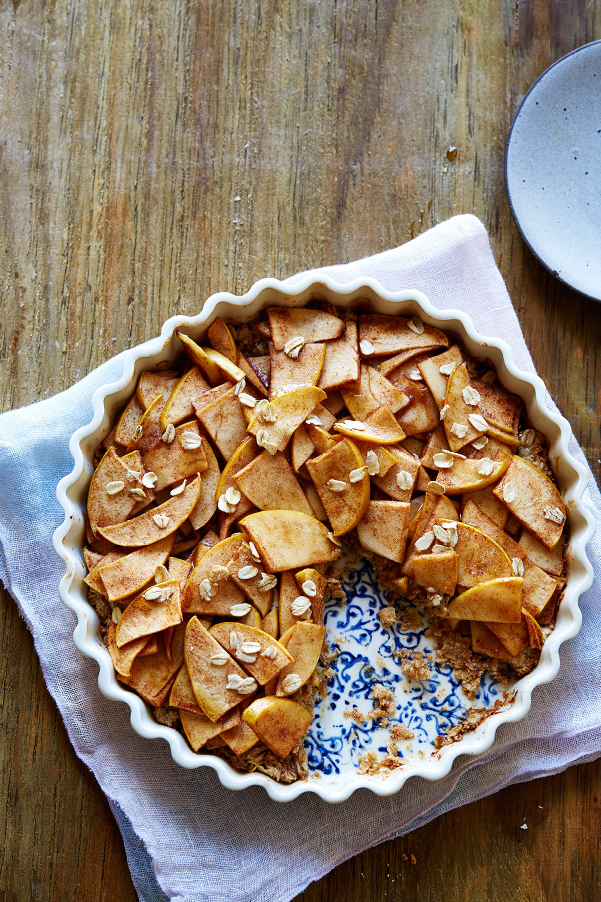 Healthy Apple Tart with Oat & Almond Crust - Camille Styles