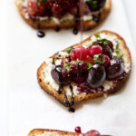 caramelized grape crostini - perfect 5-minute appetizer for an easy dinner party