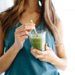 Ingredients for the most Delicious Smoothie with Spinach, Almond Butter & Banana (my go-to healthy breakfast lately!)