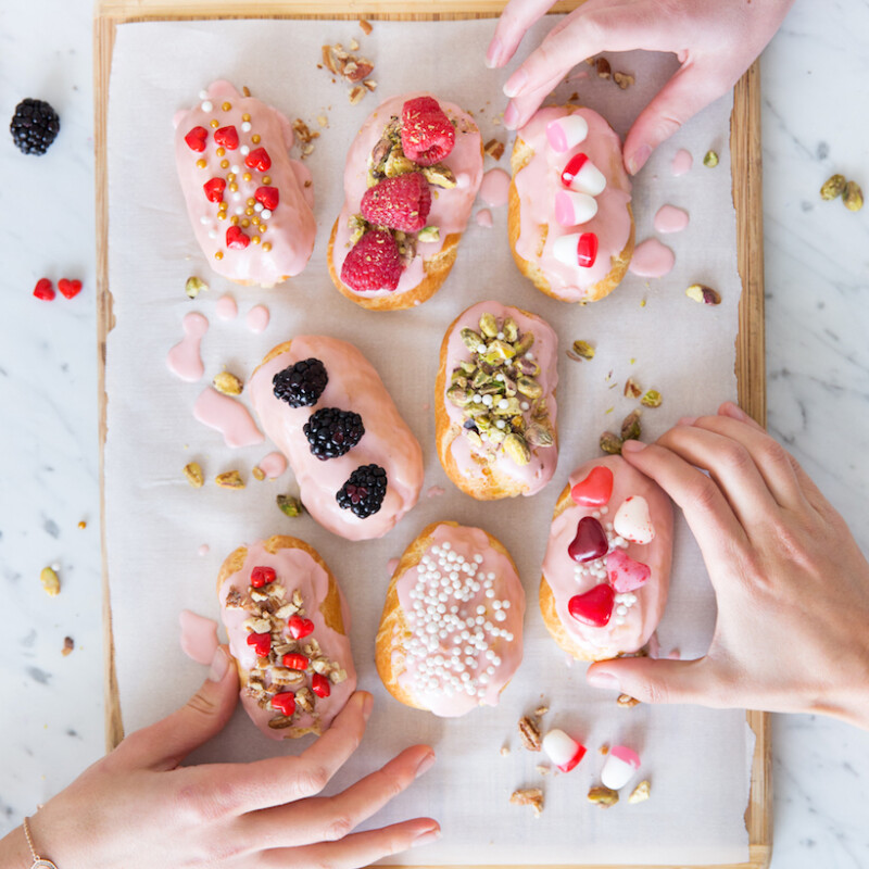 these mini eclairs are seriously the cutest desserts ever
