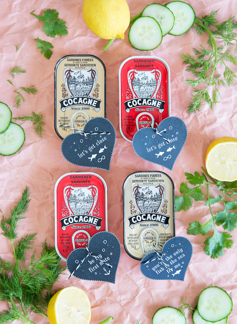 sardine tin valentines for the adventurous foodie in your life!