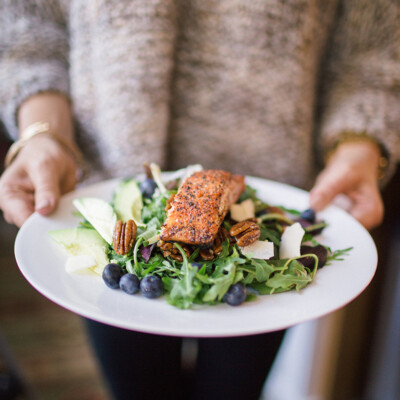 Amazing salmon and blueberry salad recipe!