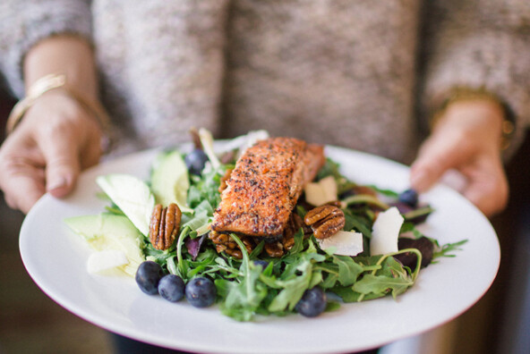 Amazing salmon and blueberry salad recipe!