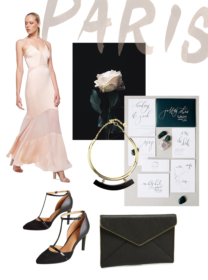 Paris Wedding Inspiration Board for Bridesmaids