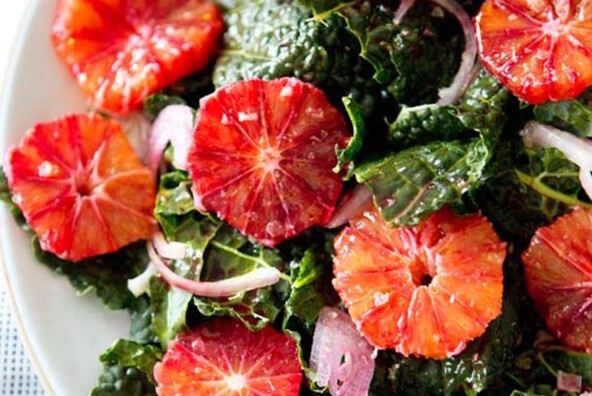 kale blood orange salad