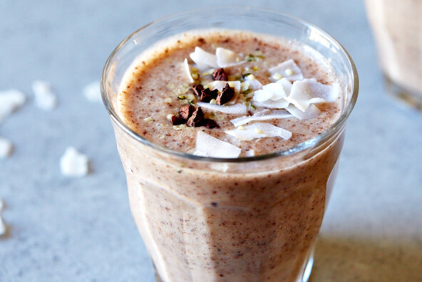Banana cacao smoothie_protein-rich fruits