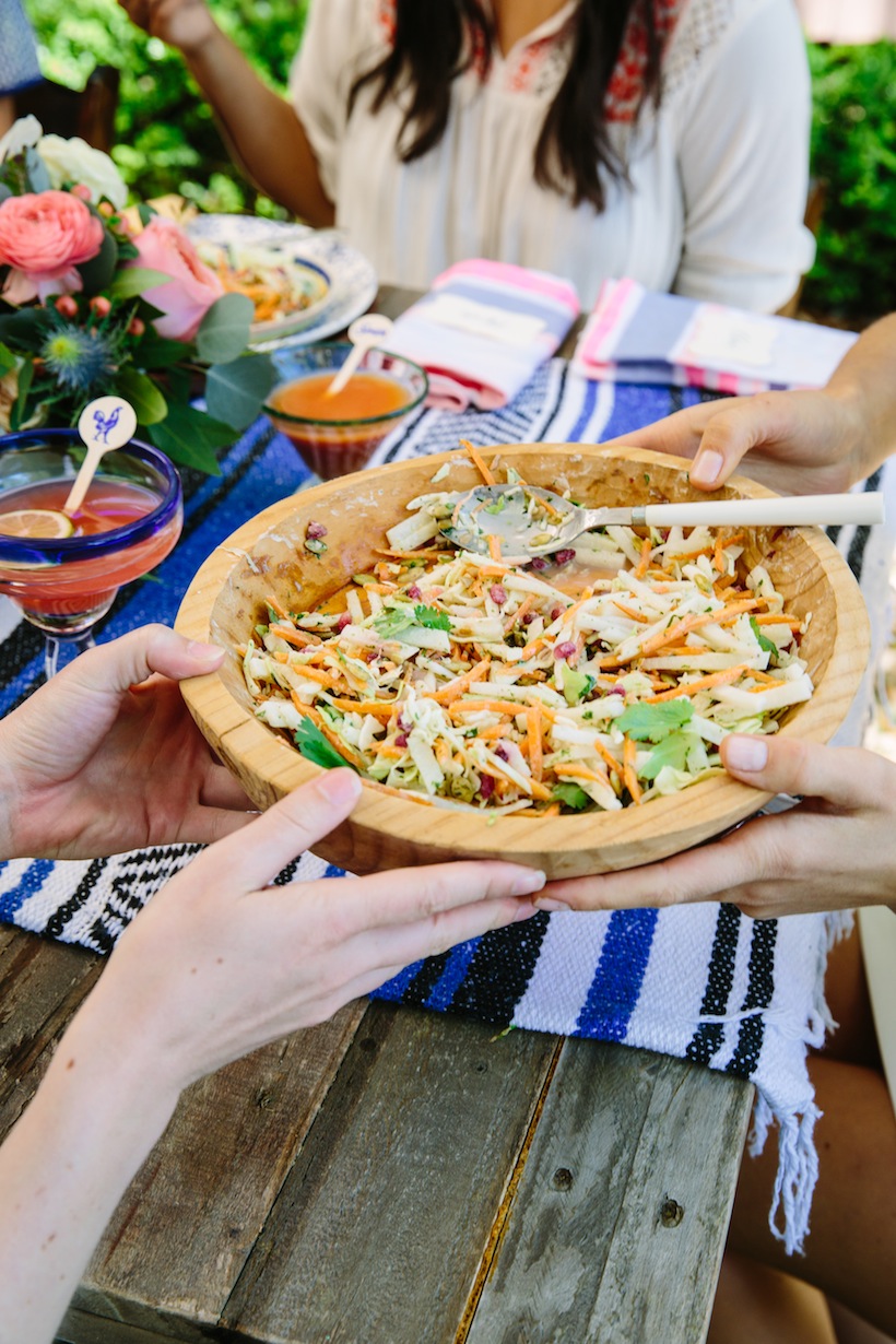 A light slaw is the perfect accompaniment to a cinco de mayo lunch