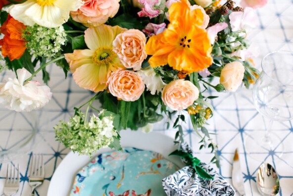 Margot Blair puts together beautiful floral arrangements