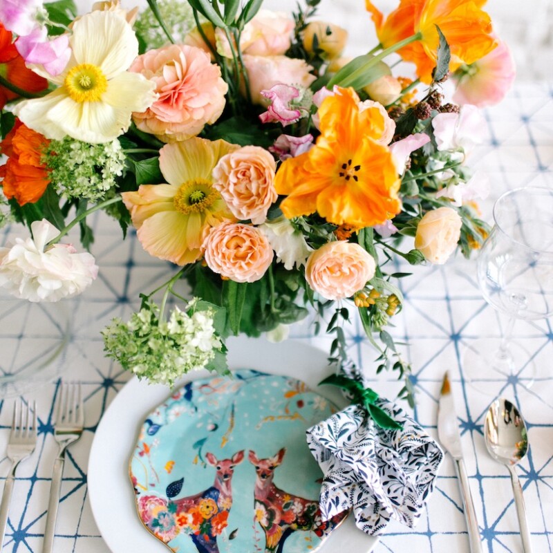 Margot Blair puts together beautiful floral arrangements