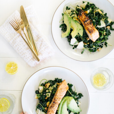 This salmon salad packs all your superfoods into one majorly delicious lunch!