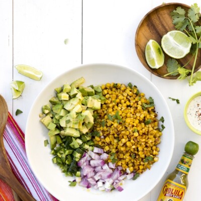 A mexican street corn salad for the potluck